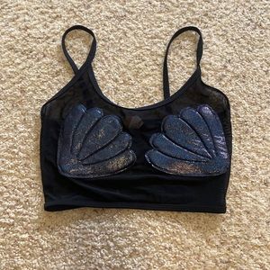 I heart raves black mermaid top